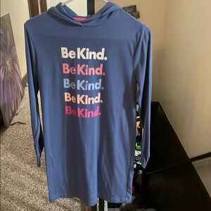 GAP Blue 'Be Kind' Casual Long Sleeve Sweater Dress